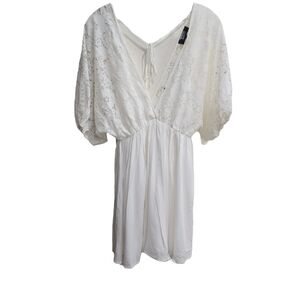 Aakaa White Lace Dress